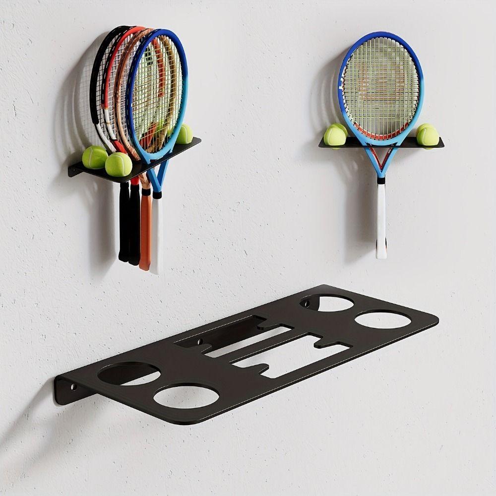 Wall-mounted Tennis Racket Storage Rack Large Capacity Badminton Racket Storage Rack for Home