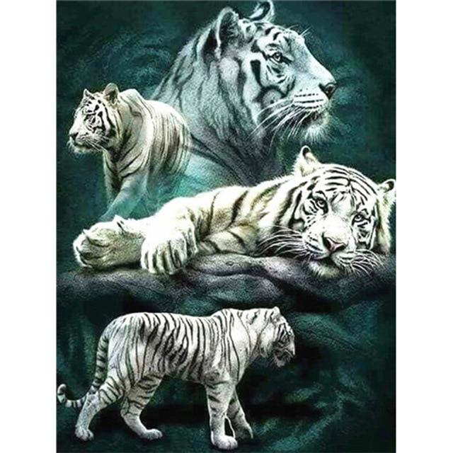 

Полный 5D алмазная живопись свирепый тигр DIY Алмазная вышивка Алмазная мозаика наборы крестиков домашний декор подарок Square 30x40cm