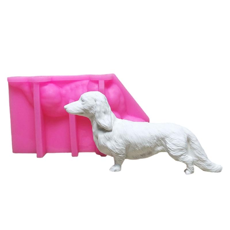 

Cute Dachshund Silicone Casting Mold Versatile Wiener Dog Silicone Mold for Handmade Figurines and Scented Candle 1