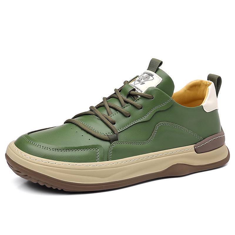 Men's shoes autumn new soft-soled trendy shoes breathable European station fashion versatile brown retro soft leather casual board shoes