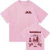 Rapper Jul Album Tour Graphics Oversized T Shirt Unisex Women ONeck Clothing Fashion Hip Hop 90s Tshirt Pop Short Sleeve Tshirts