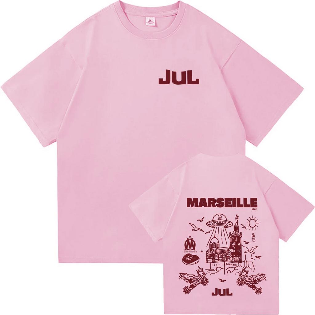 Rapper Jul Album Tour Graphics Oversized T Shirt Unisex Women ONeck Clothing Fashion Hip Hop 90s Tshirt Pop Short Sleeve Tshirts