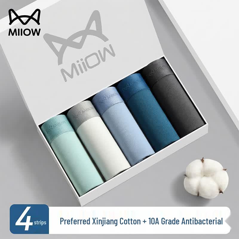 MiiOW Men s Pure Cotton Boxer Briefs XL