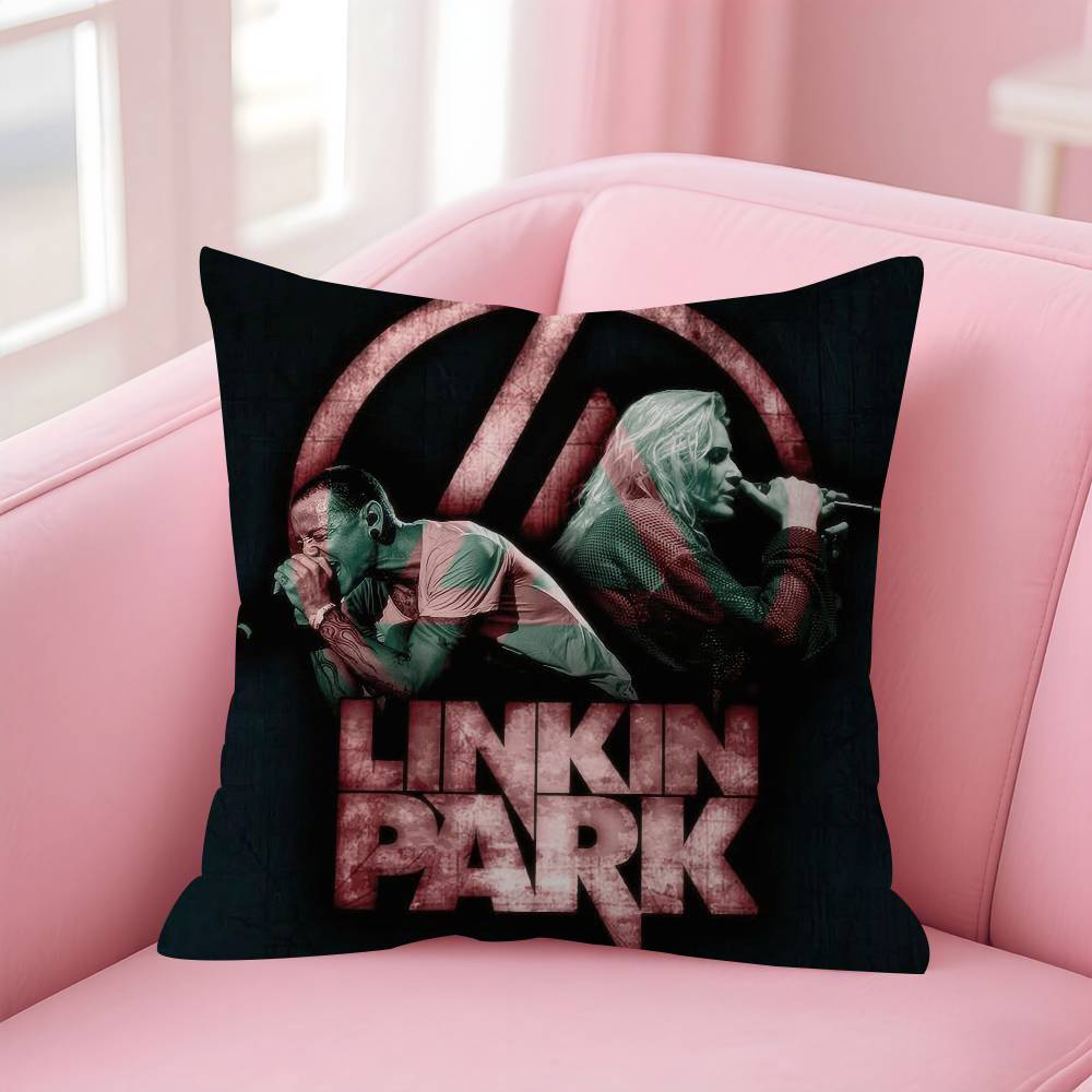 Llinkin Ppark Heavy Metal Band    Cushion Cover Car Throw Pillow Case For Sofa Car Christmas Gift 40x40cm 45x45cm