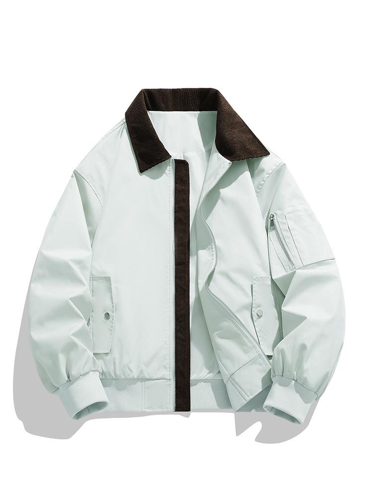 2026 Premium Corduroy Baseball Collar Bomber Jacket