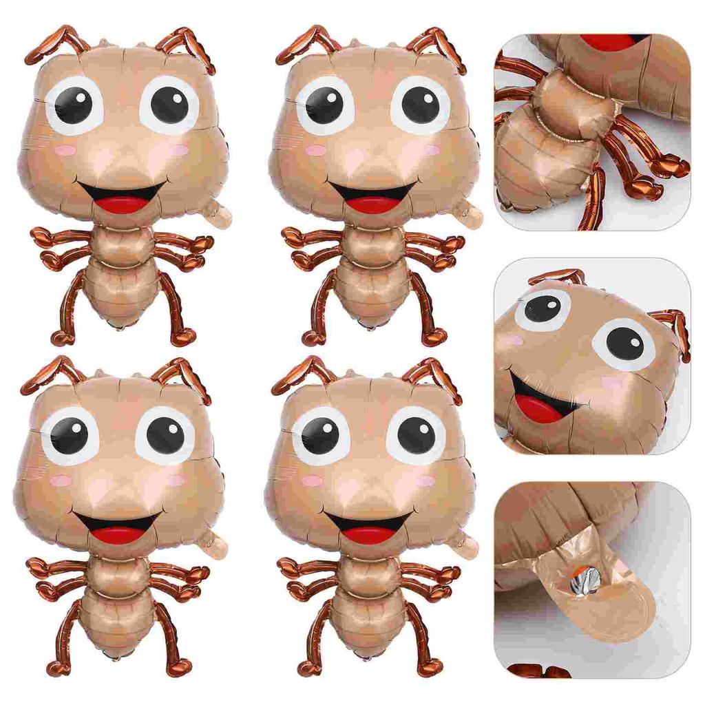 4 Pcs Animal Balloon Toys Child Birthday Balloons Car Party Decor Aluminum Foil Animals Creative