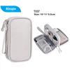 Xinqin Digital Bag Travel Data Cable Storage Pouch, Portable Power Bank Earphone USB Drive Charging Case Organizer, Gray Double-Layer