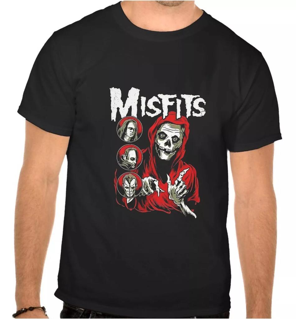 MISFITS Logo ROCK MUSIC Black T-SHIRT -1080-
