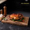 Premium Teak Edge-Grain Cutting Board: High-Quality Solid Wood, Kitchen-Specific, Durable Design.