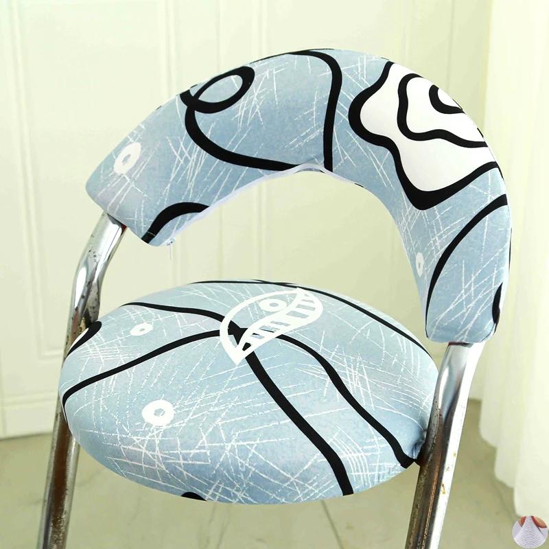 Split Low Back Chair Cover Corn Velvet Solid Color Simple Elastic Modern Home Decor Chair Dust Protect Cover Office Stool Covers