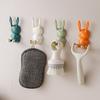 Cute Rabbit Toothbrush Holder Punch-Free Toothbrush Shelving Strong Adhesive Wall Hook Multifunctional Power Plug Holder Hanger