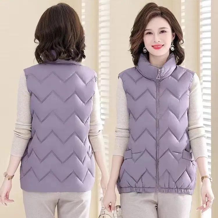 Autumn and Winter Women's Waistcoat, Middle-aged Men's Vest, Large Size Short Jacket