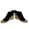 CELINE Wedge Sandals Espadrille suede Sandals black suede Used