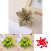 Christmas Flowers With Gold And Silver Plastic Decor For Holiday Tree And Festive Decor
