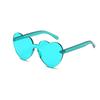 Heart-Shaped Frameless Peach Sunglasses: Perfect for Pool, Picnic, and Party