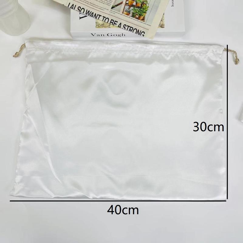 Silk Cloth Dust Bags Fashion Dustproof Travel Drawstring Pouch Thick Dust Cover Storage Bags Handbags