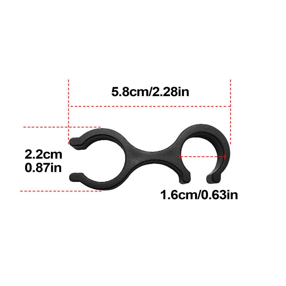 

4Pcs Plastic Cable Clips S Shape Walking Stick Accessories Lightweight Reusable Outdoor Gear Trekking Poles Storage Clasps