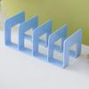 Modern Geometric Bookend Lattice Plastic Desktop Book Holder for Shelves Desk Space-Saving Multi-Purpose Organizer