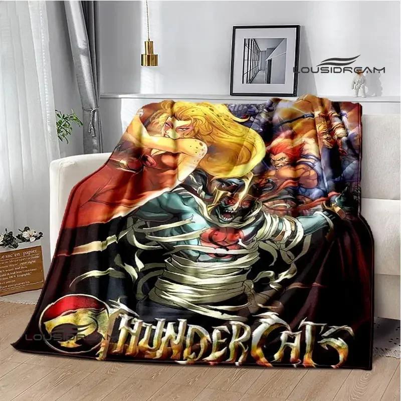 Thundercats Cartoon-Druckdecke, warme Decke für Kinder, T-Flansch-Decke, Heimreisedecke, Bettauskleidung, Geburtstagsgeschenk