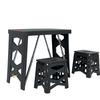 Compact Folding Study & Office Table - Rectangular, Portable Desk for Students and Dorms