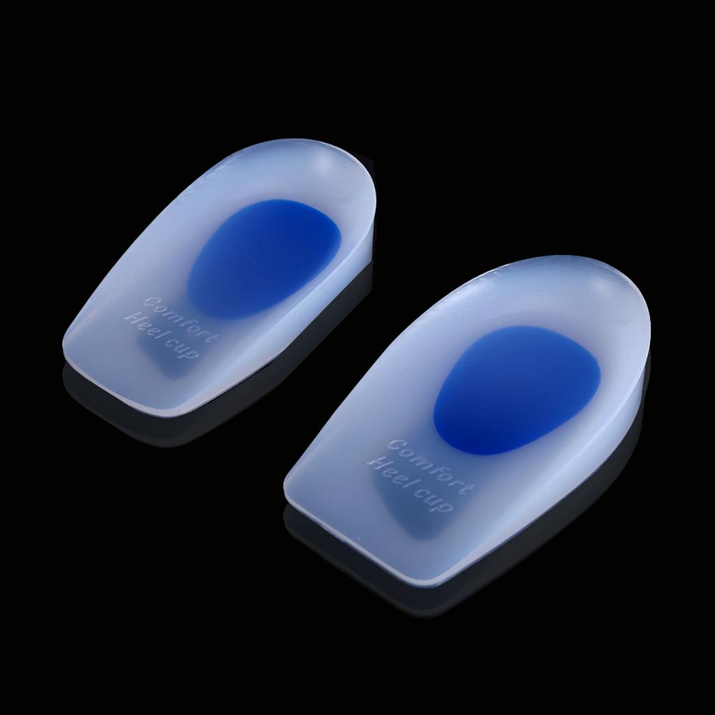 1 Pair Heel Support Pad Cup Silicone Shock Cushion Heel Insoles (M)