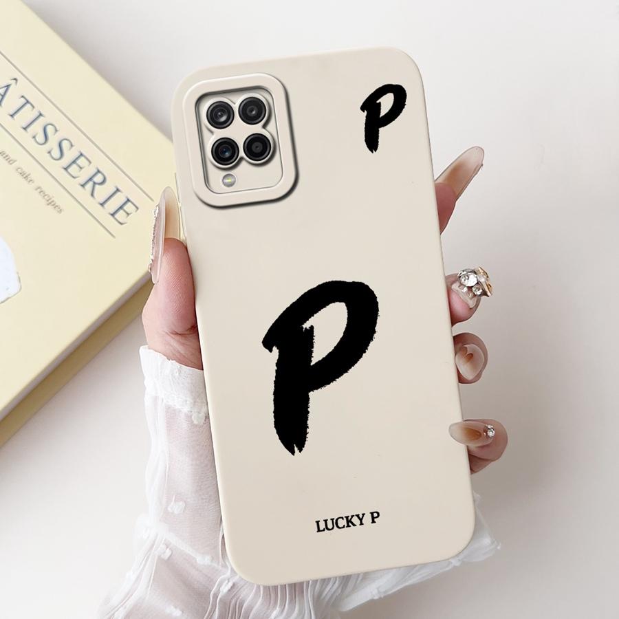 Für Samsung Galaxy A12 M12 F12 Hülle für A125F Weiches Silikon Hülle Buchstabe Bemalt Stoßfest Fundas für SamsungA12 M 12 Abdeckung