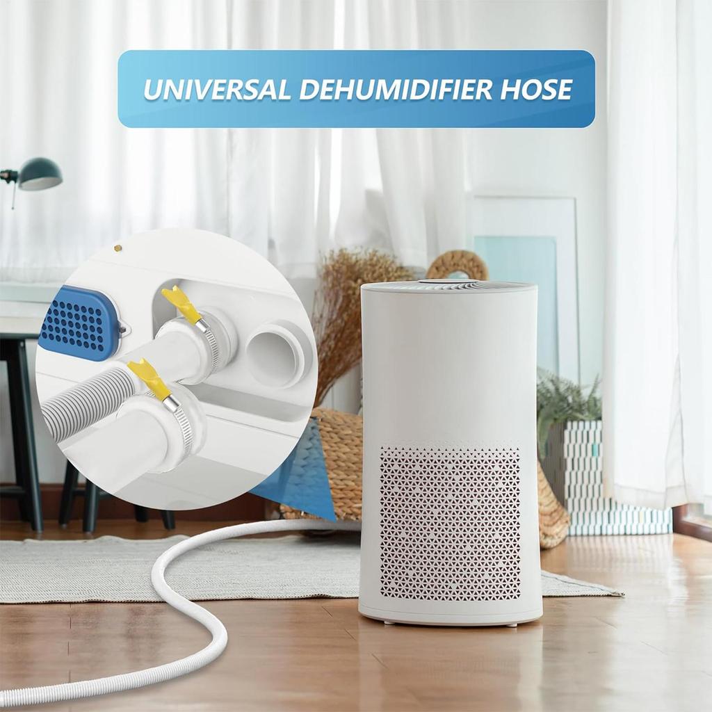 Dehumidifier Drain Hose Long Flexible AC Drain Pipe With Connect Clamp Hose Replacement Dehumidifier Attachment For Garden