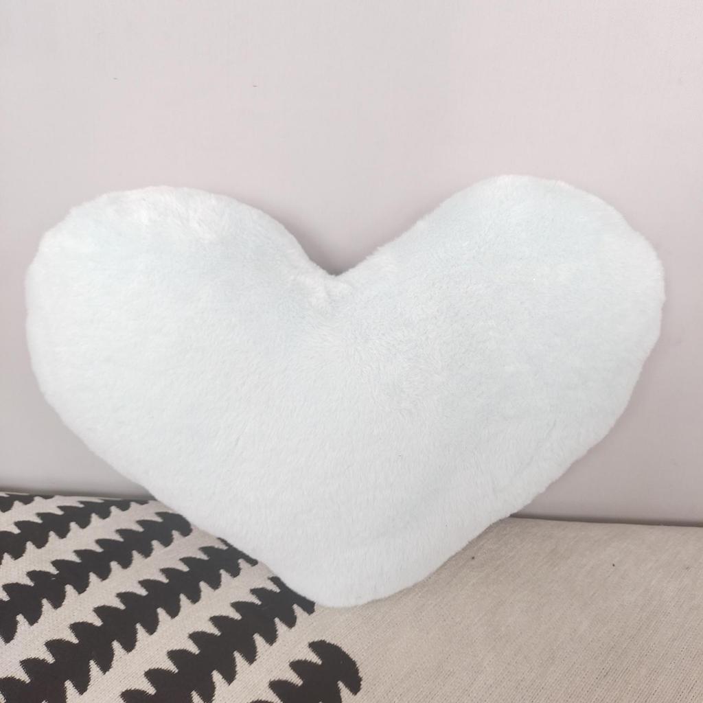 Heart-Shaped Imitation Rabbit Fur Pillow - Decorative Sofa & Bedside Cushion