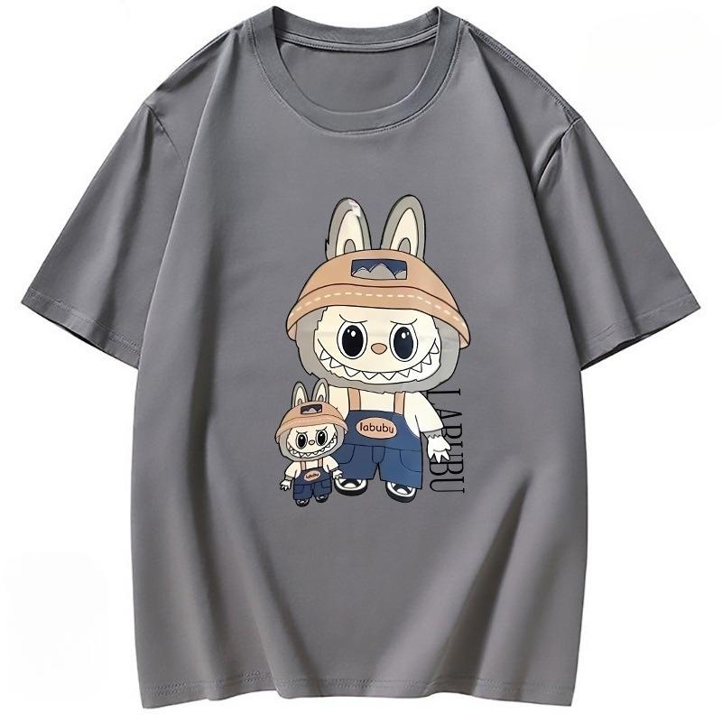 

2025 НОВАЯ Мультяшная Плюшевая Аниме Футболка с Принтом для Мальчиков и Девочек Популярный Летний Веселый Топ XL