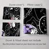 Cute Gothic Characters Bedding Duvet Cover Sets Duvet Covers Pillowcases Gifts (1 * Duvet Cover 2 * Pillowcases, Without Duvet Insert)