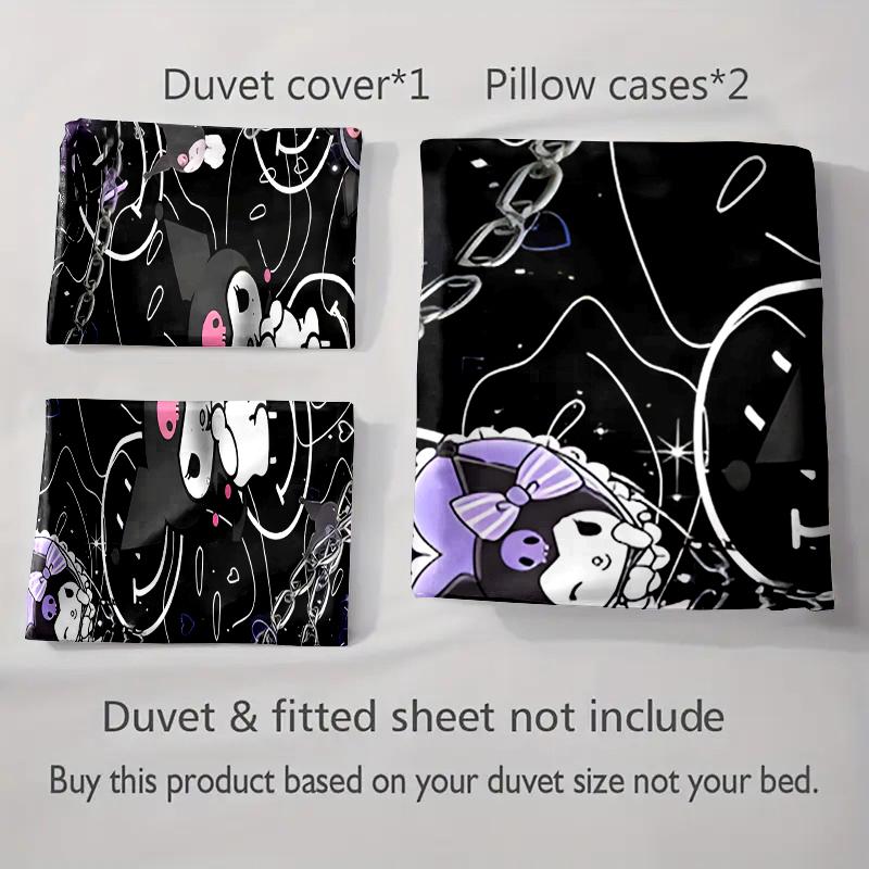 Cute Gothic Characters Bedding Duvet Cover Sets Duvet Covers Pillowcases Gifts (1 * Duvet Cover 2 * Pillowcases, Without Duvet Insert)