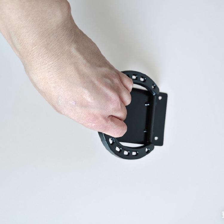 2Pcs Horseshoe Crosses Ties Down Solid Metal Horse Tie Rings with Expansion Screws Quick Install Horse Care Equipment