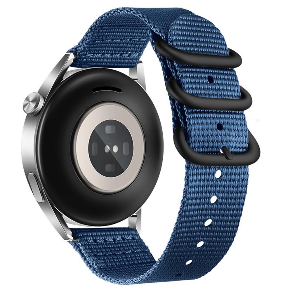 22mm Double Loop Nylon Watchband for Huawei Watch GT 6/5/5 Pro 4 46mm Black Buckle Braided Strap