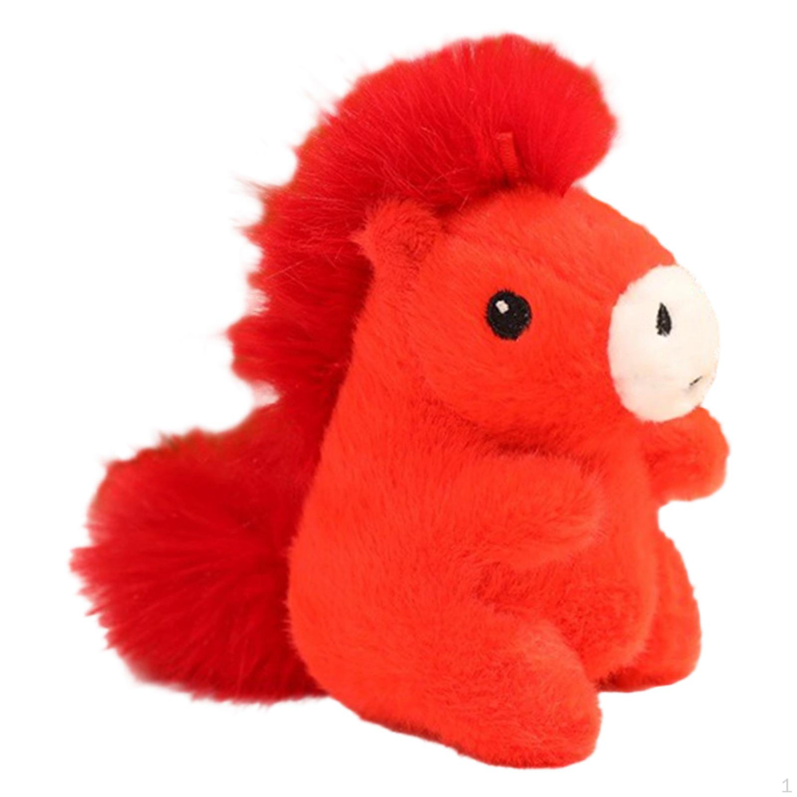 

Horse As Decoration, for Chinese Year, Soft Photo Prop, Gift, Figurine, Animal Statue красный
