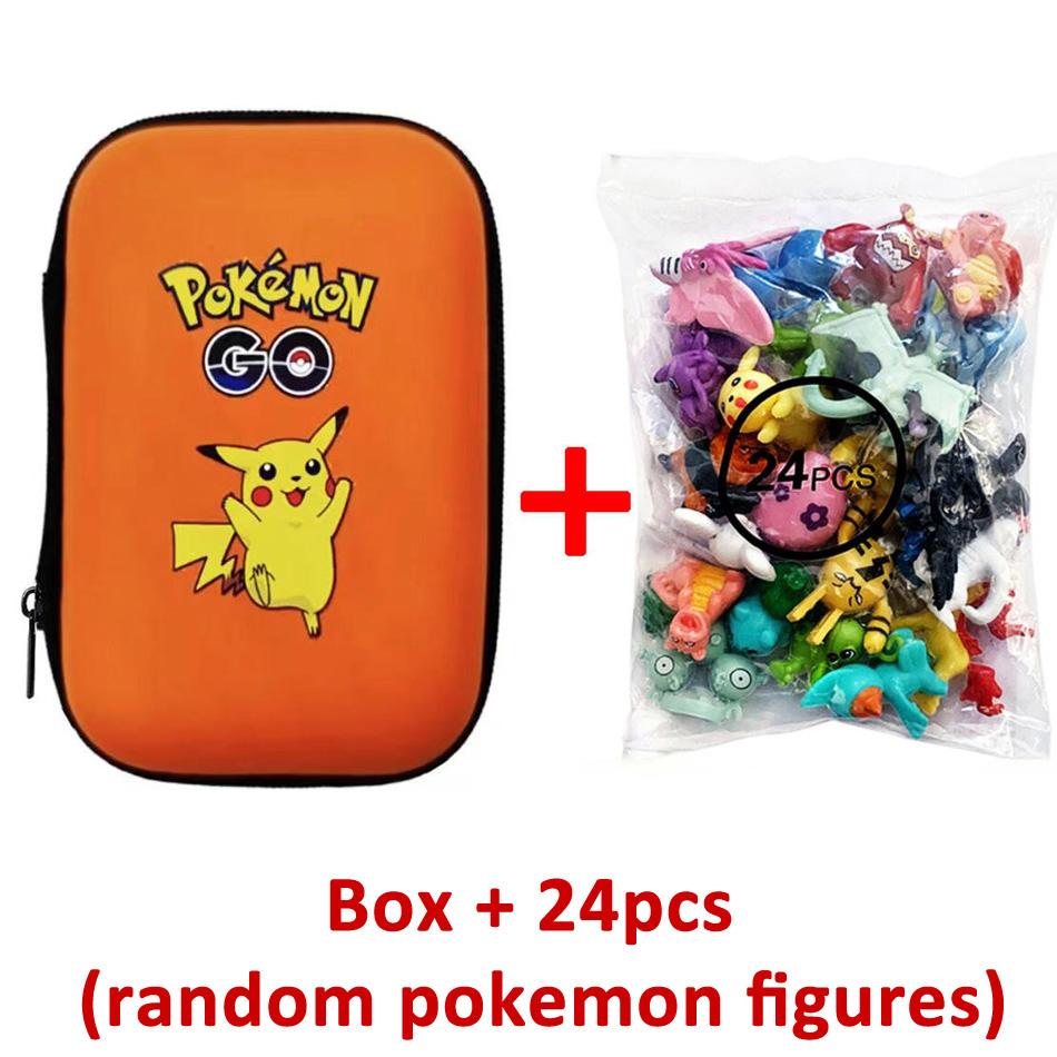 24pcs/Bag Set Game Character Figures Toy 2-3cm Bulk Anime Small Pocket Monster Mini Doll Lot Pikachu Figurine Birthday Gift