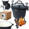 Cast Iron Cauldron On Legs with Lid CAST LINE 4 L