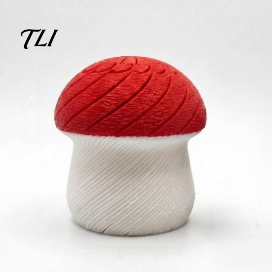Rotating Mushroom Toy 3D Printed Slippery Figurine, Deformable Fidget Toy, Desktop Twisting Shape Desk Decor for Office and Home Gadgets