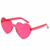 Fashion Women'S Heart-Shaped Sunglasses With Candy-Colored Transparent Plastic Frames Love Heart Sun Glasses For Female In One