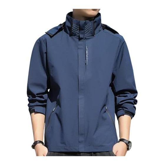 [Elixio] Windbreaker Jumper Parka Blouson Mountain Parka Men s Lightweight Cold Protection Windproof Water Repellent Breathable Outdoor Climbing