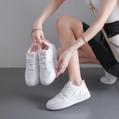 Moda Casual Primavera y Verano Nuevo Zapatillas Transpirables de Encaje con Puntera Redonda Color Sólido Zapatos Cómodos para Caminar para Mujer
