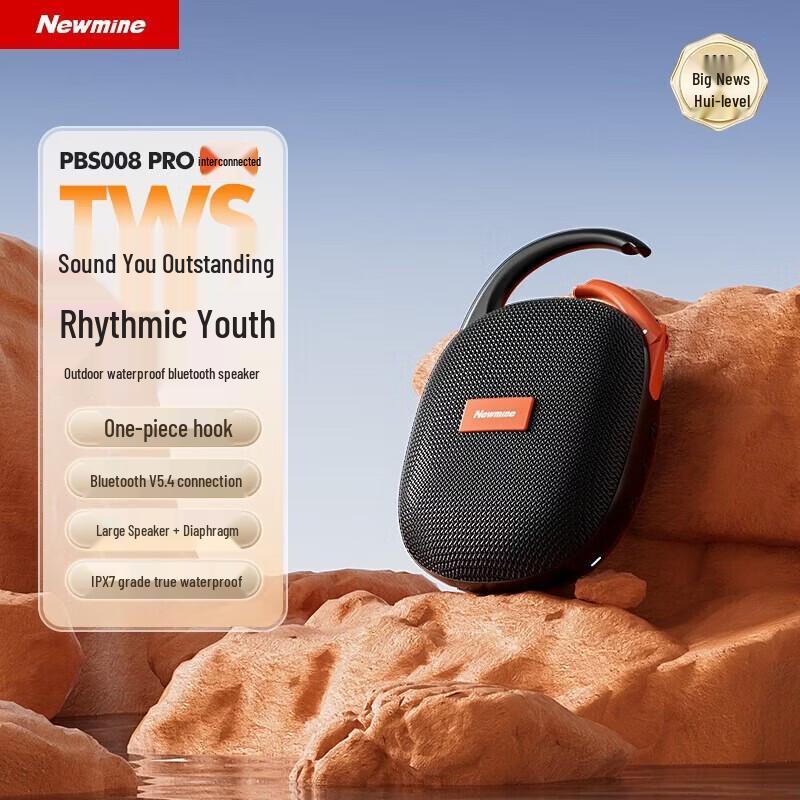 Newmine PBS008 Pro Kabelloser Mini-Bluetooth-Lautsprecher CN-Stecker (Adapter enthalten)