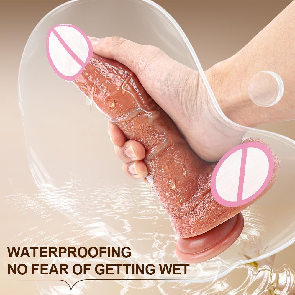 Realistic Water Spray Soft Dildo Anal Sex Toy for Women Adult Gift Silicone Ejaculating Masturbators Penis Big Suction Cup Dick
