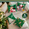 Christmas Elk And Snowman Decorative Cushions Pillowcase Polyester Cushion Cover Throw Pillow Sofa Decoration Pillowcover