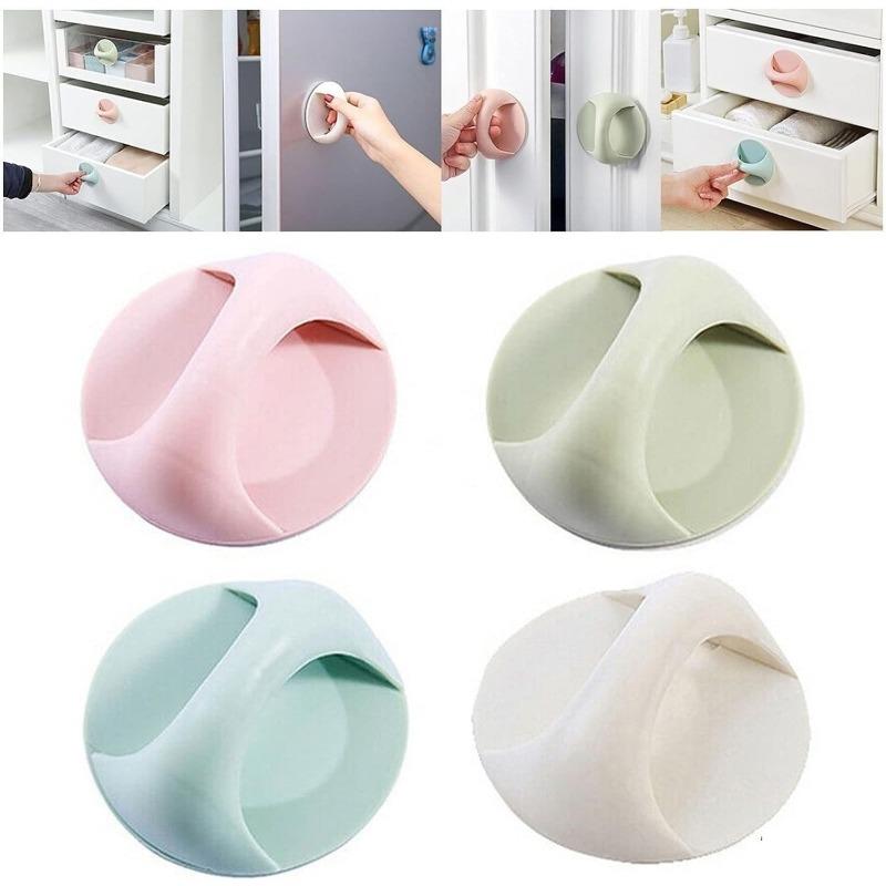 Punch-Free Seamless Round Sticky Handle - Adhesive Handle for Cupboards, Windows, Drawers, Wardrobes & Balcony Glass Sliding Doors