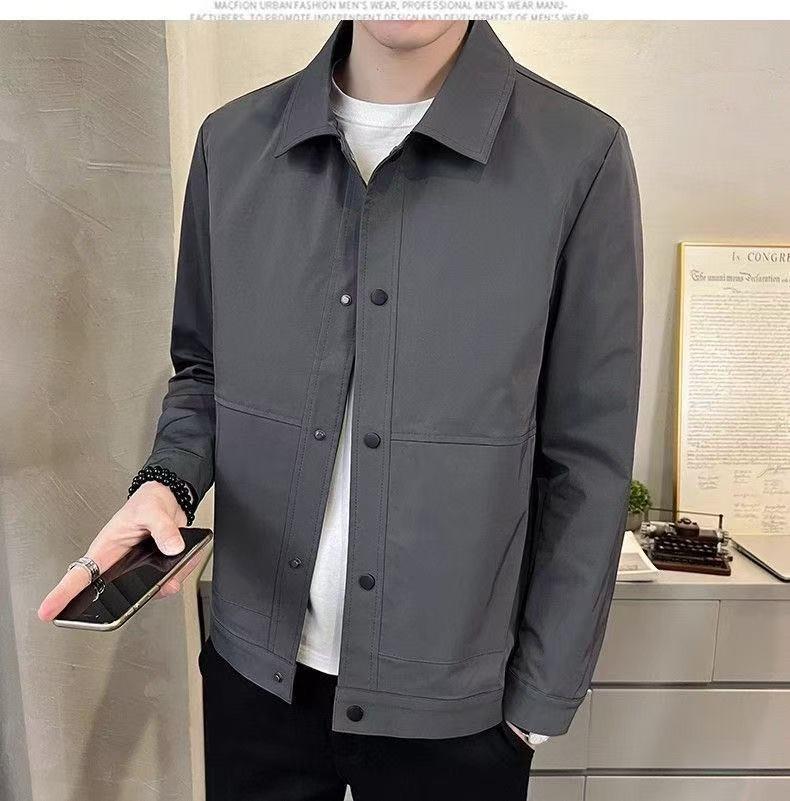 2025 Trendy Men's Casual Lapel Jacket - Spring & Autumn Collection, Youth Fashion