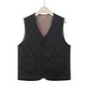 Men's Fleece-Lined Windproof Winter Cotton Vest - Lightweight, Sleeveless, and Warm for Middle-Aged & Elderly, Plus Size Available