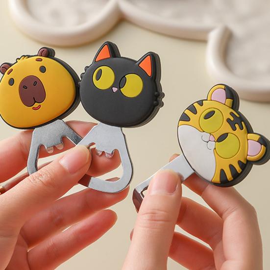 Bottle Opener Multi-Functional Magnetic Refrigerator Magnet Cute Cartoon Animal Design Bottle Opener for Beer Cans Caps