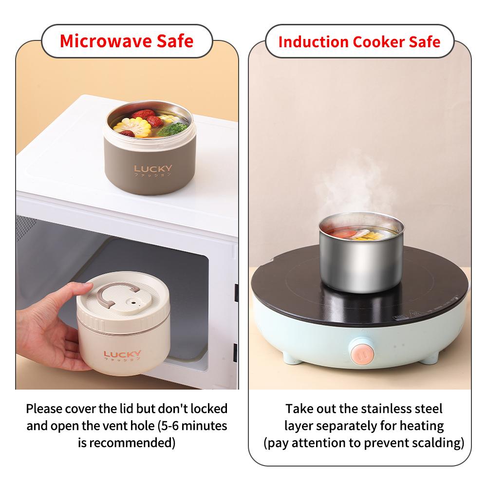 Sada krabiček na oběd Bento, Přenosná nádoba na oběd s udržováním tepla s izolovanou taškou, Termonádoba na jídlo z nerezové oceli 18/8