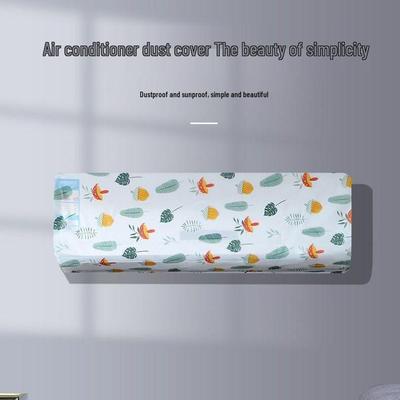 Cartoon PEVA Washable Dustproof Air Conditioner Cover - Wall-Mounted Full Wrap Indoor Protection Cloth