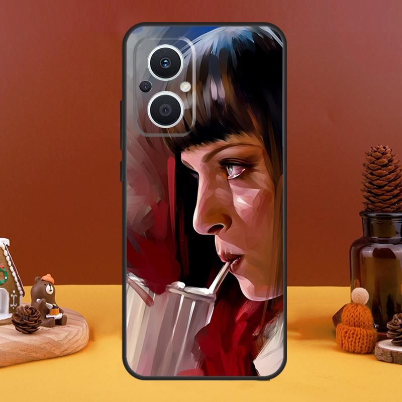 

Mia Pulp Fiction Case For OPPO Reno 8T 4Z 5Z 10 Pro 11 F 4 5 6 7 8 Lite OPPO Find X5 X6 Pro X2 X3 Lite Cover OPPO Reno11 Pro